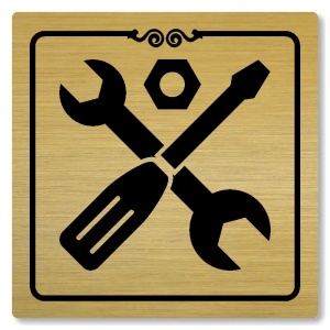 Technická místnost, 100x100mm, zlatá, Texas